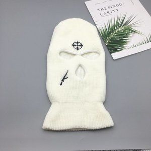 Fashion winter coldproof street knit hat retro three hole ski hat Barakl…